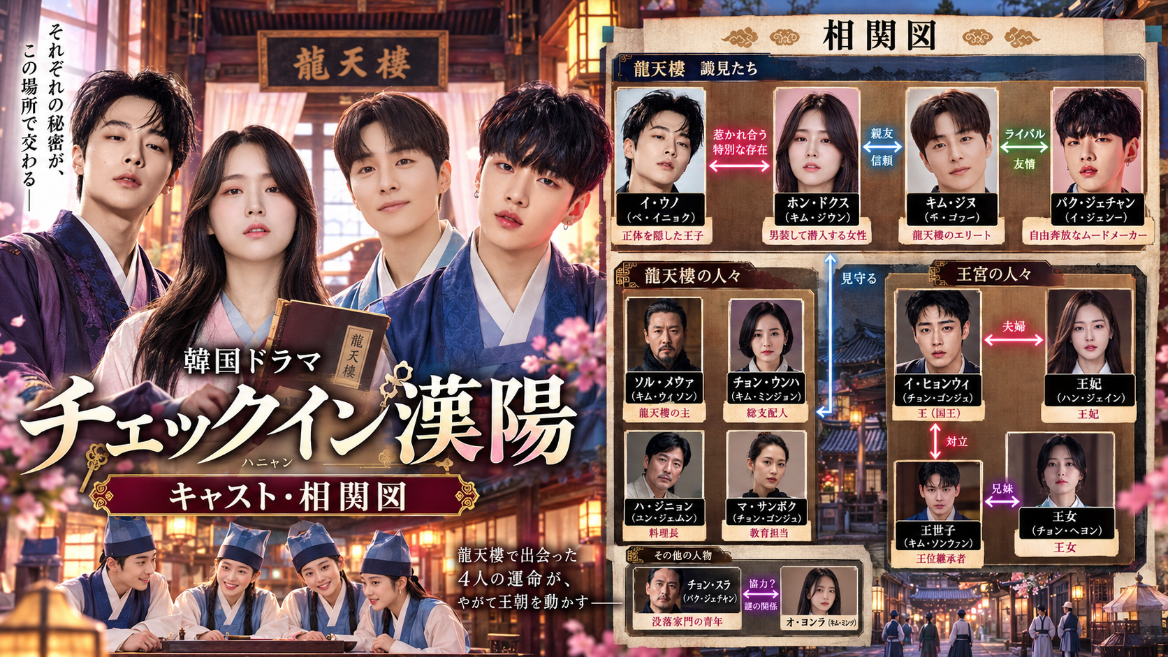 韓国ドラマ チェックイン漢陽 キャスト・相関図